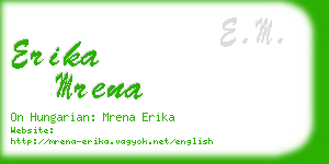 erika mrena business card